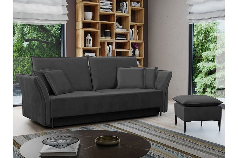 Staffin 3-sits Bäddsoffa NO_BRAND Dark grey - Huonekalut - Sohva - Vuodesohva - 3 istuttava vuodesohva