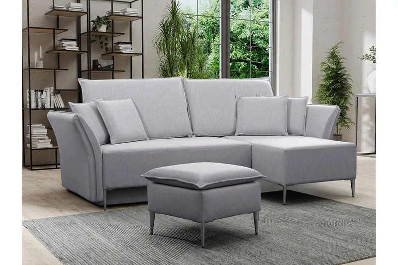 Staffin 3-sits Hörnbäddsoffa Light grey/Dark grey - Huonekalut - Sohva - Vuodesohva