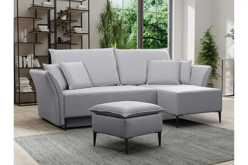 Staffin 3-sits Hörnbäddsoffa Light grey/Dark grey - Huonekalut - Sohva - Vuodesohva