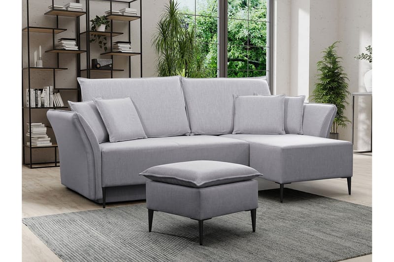 Staffin 3-sits Hörnbäddsoffa Light grey/Dark grey - Huonekalut - Sohva - Vuodesohva