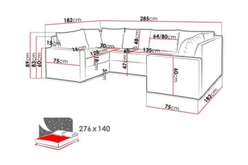 Staffin 4-sits Hörnbäddsoffa Dark grey - Huonekalut - Sohva - Vuodesohva