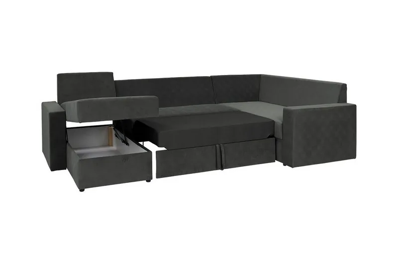 Staffin 4-sits Hörnbäddsoffa Dark grey - Huonekalut - Sohva - Vuodesohva