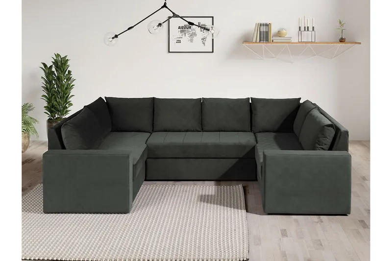 Staffin 4-sits Hörnbäddsoffa Dark grey - Huonekalut - Sohva - Vuodesohva