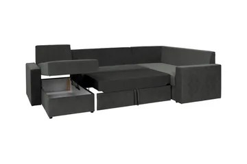 Staffin 4-sits Hörnbäddsoffa Dark grey/Light grey - Huonekalut - Sohva - Vuodesohva