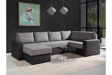 Staffin 4-sits Hörnbäddsoffa Dark grey/Light grey - Huonekalut - Sohva - Vuodesohva