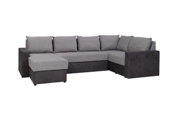 Staffin 4-sits Hörnbäddsoffa Dark grey/Light grey - Huonekalut - Sohva - Vuodesohva