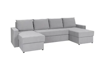 Staffin 4-sits Hörnbäddsoffa Ljusgrå - Huonekalut - Sohva - Vuodesohva