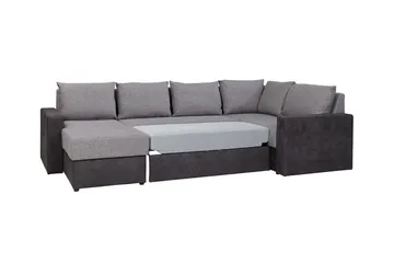 Staffin 4-sits Hörnbäddsoffa Ljusgrå - Huonekalut - Sohva - Vuodesohva