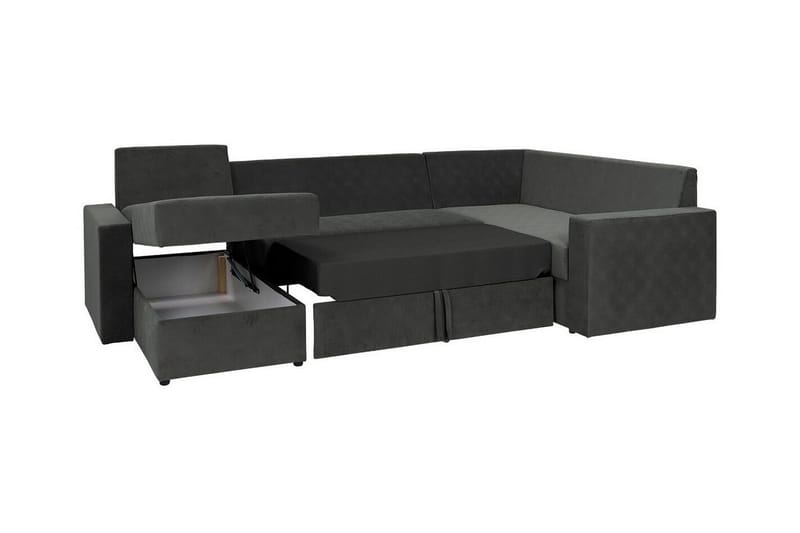 Staffin 4-sits Hörnbäddsoffa NO_BRAND Dark grey - Huonekalut - Sohva - Vuodesohva