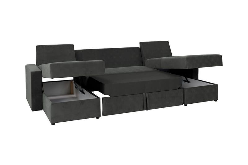 Staffin 4-sits Hörnbäddsoffa NO_BRAND Dark grey - Huonekalut - Sohva - Vuodesohva
