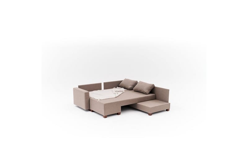 Sufian Corner vuodesohva 4 istuttava - Ruskea - Huonekalut - Sohva - Vuodesohva