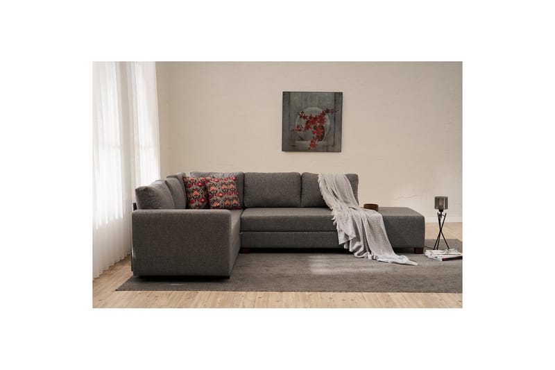Sufian Corner vuodesohva 4 istuttava - Tummanharmaa - Huonekalut - Sohva - Vuodesohva