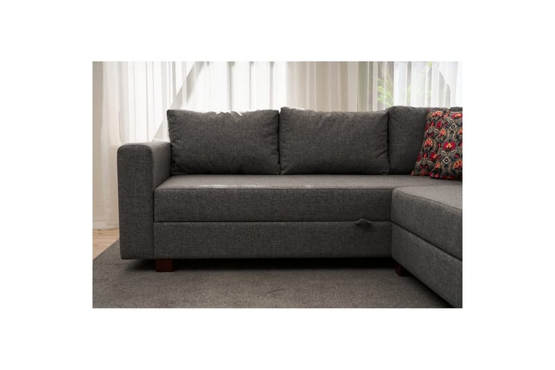 Sufian Corner vuodesohva 4 istuttava - Tummanharmaa - Huonekalut - Sohva - Vuodesohva