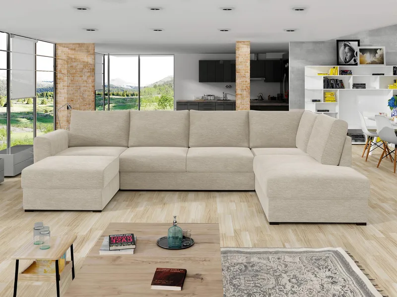 Taberk 5-istuttava U-sohva Divaanilla Vasen - Huonekalut - Sohva - Vuodesohva