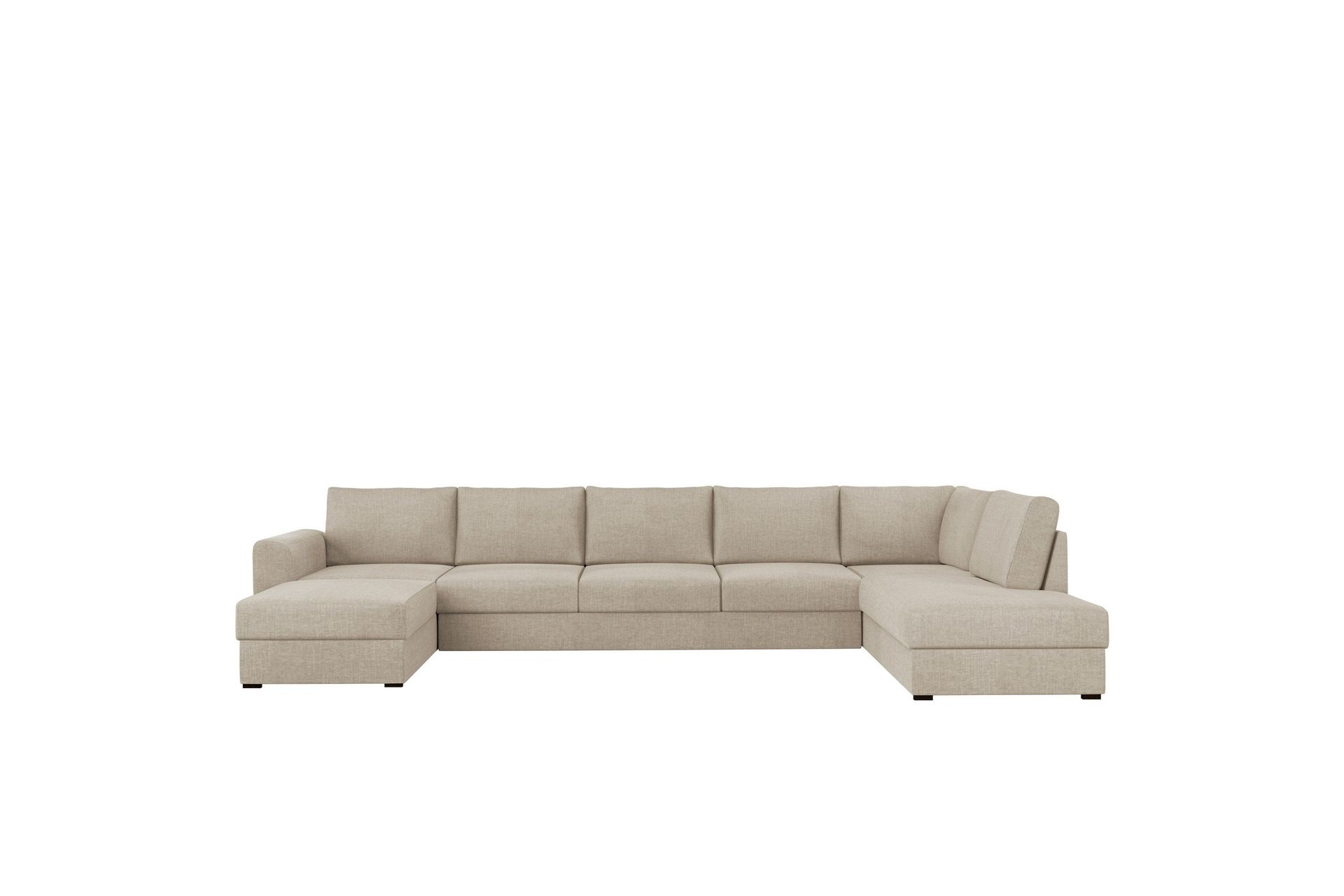 Taberk Vuodedivaanisohva divaanilla ja lepotuoliosalla, 5-istuttava - Beige