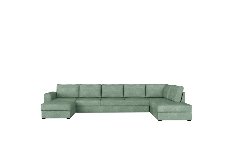 Taberk Vuodesohva Divaanilla ja Sjeslongilla 5-istuttava Bouclé - Vihreä - Huonekalut - Sohva - Vuodesohva