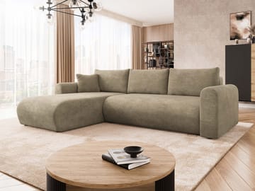 Tacon 3-istuttava vuodesohva divaanilla - beige - Huonekalut - Sohva - Vuodesohva