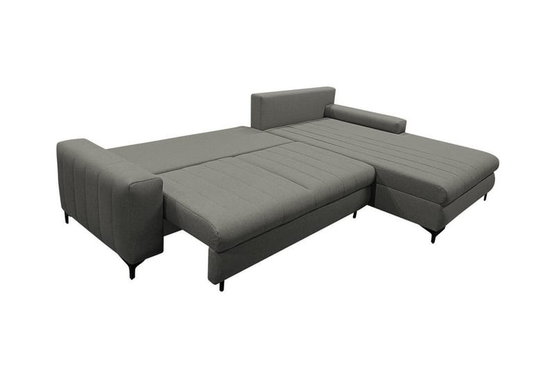 Talby 3-istuttava oikea l-muotoinen kulmavuodesohva 135x255 cm säilytystilalla kangasta - Harmaa - Huonekalut - Sohva - Vuodesohva