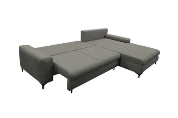 Talby 3-istuttava oikea vuodesohva 135x255 cm säilytystilalla kangasta - Harmaa - Huonekalut - Sohva - Vuodesohva