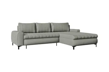 Talby 3-istuttava oikea vuodesohva 135x255 cm säilytystilalla kangasta - Harmaa - Huonekalut - Sohva - Vuodesohva