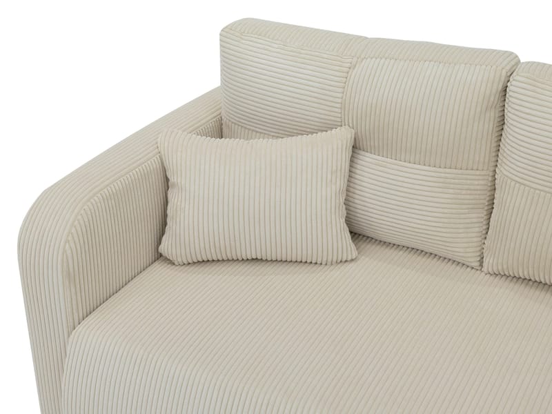 Toren-vuodesohva säilytystilalla ja oikeanpuoleisella divaanilla - Beige - Huonekalut - Sohva - Vuodesohva