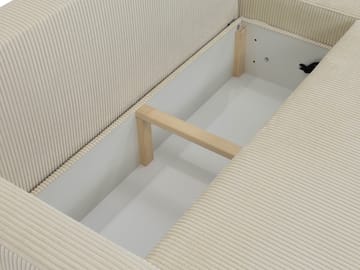 Toren-vuodesohva säilytystilalla ja oikeanpuoleisella divaanilla - Harmaa - Huonekalut - Sohva - Vuodesohva