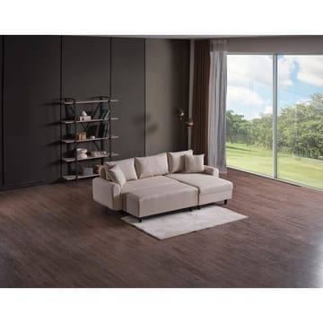 Torlan 3-istuttava Kulmavuodesohva - Beige - Huonekalut - Sohva - Vuodesohva