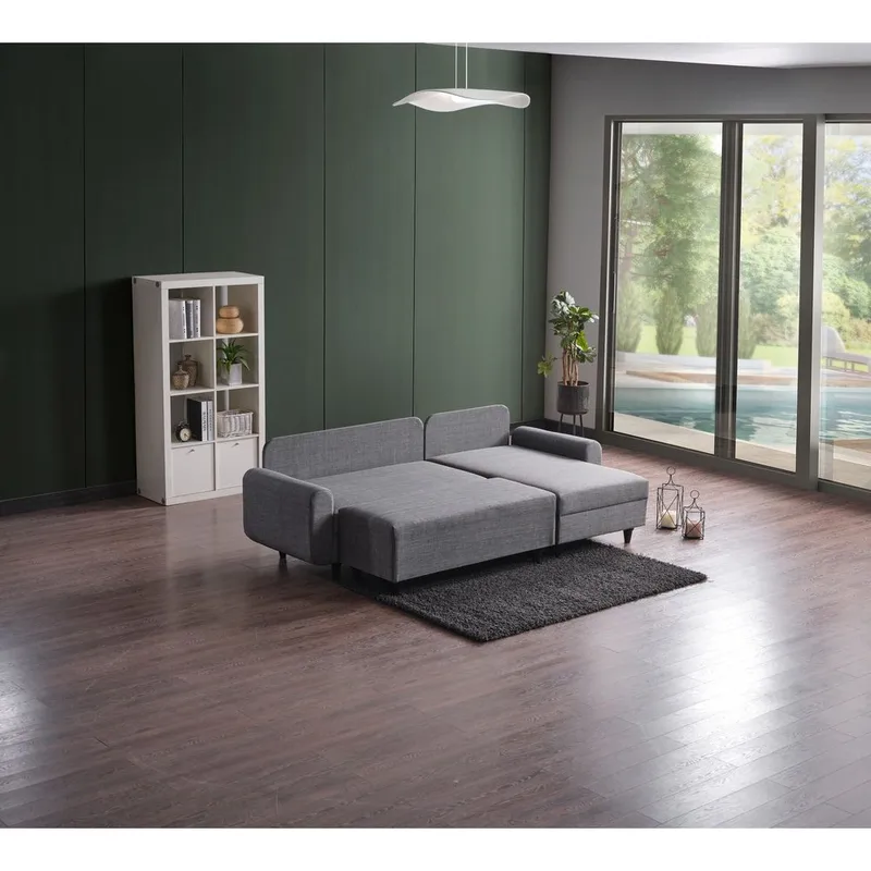 Torlan 3-istuttava Kulmavuodesohva - Harmaa - Huonekalut - Sohva - Vuodesohva