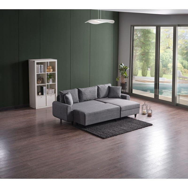 Torlan 3-istuttava Kulmavuodesohva - Harmaa - Huonekalut - Sohva - Vuodesohva