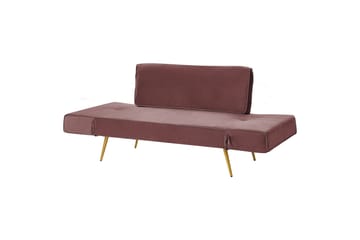 Touya 2-istuttava vuodesohva 75x187 cm samettia - Vaaleanpunainen - Huonekalut - Sohva - Vuodesohva
