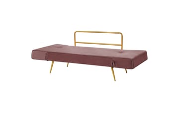 Touya 2-istuttava vuodesohva 75x187 cm samettia - Vaaleanpunainen - Huonekalut - Sohva - Vuodesohva