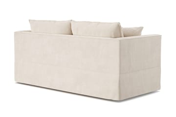 Travstad 3-istuttava vuodesohva, HVILA-sijauspatja 140x200 cm, polyeteerivaahto, käännettävä kesä- ja talvipuoli sekä pestävä verhoilu - Beige - Huonekalut - Sohva - Vuodesohva - 3 istuttava vuodesohva
