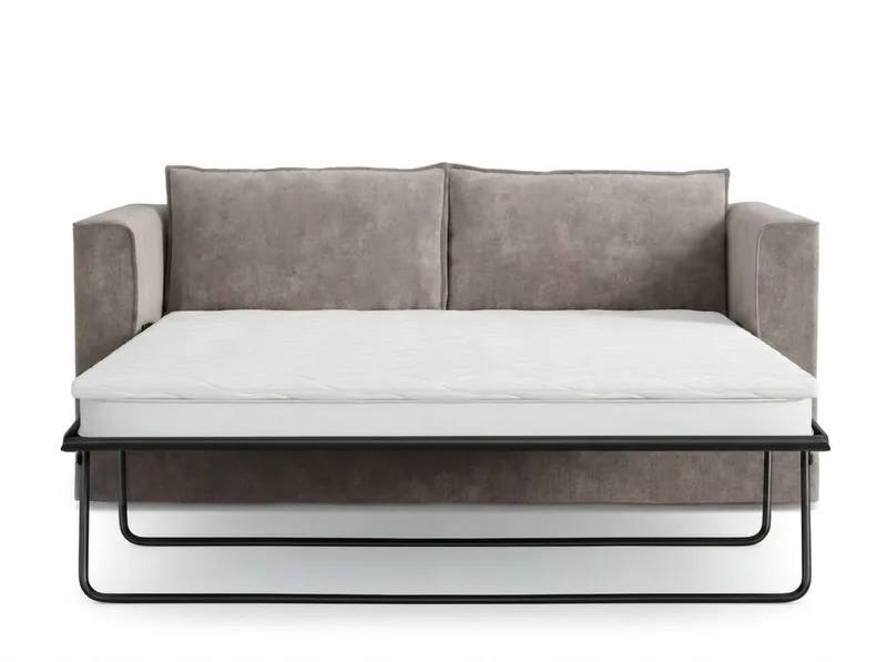 Travstad 3-istuttava vuodesohva, HVILA-sijauspatja 140x200 cm, polyeteerivaahto ja pestävä verhoilu - Harmaa - Huonekalut - Sohva - Vuodesohva - 3 istuttava vuodesohva