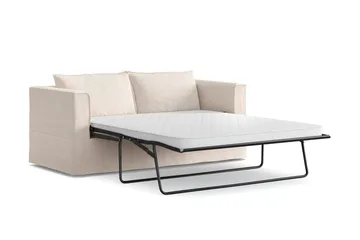 Travstad 3-istuttava vuodesohva chenille-kankaalla, eteenpäin avattava - Beige - Huonekalut - Sohva - Vuodesohva - 3 istuttava vuodesohva