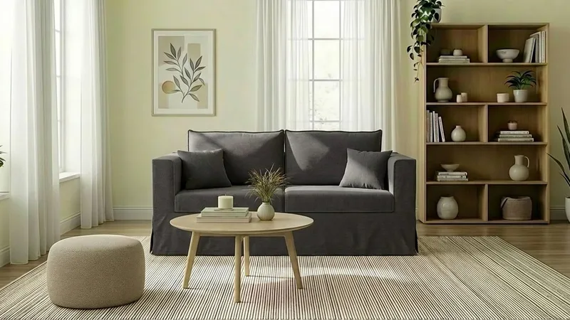 Travstad 3-istuttava Vuodesohva Chenille-kankaalla - Harmaa - Huonekalut - Sohva - Vuodesohva - 3 istuttava vuodesohva