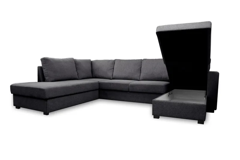 U-Vuodesohva Achillea Tummanharmaa - Vasen - Huonekalut - Sohva - Vuodesohva