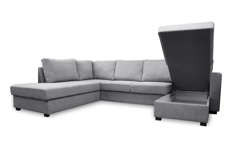 U-Vuodesohva Achillea Vaaleanharmaa - Vasen - Huonekalut - Sohva - Vuodesohva