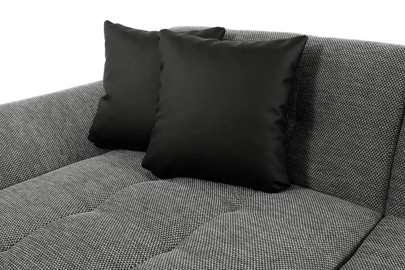 Dewitt 6-istuttava kulmasohva divaanilla ja chaise longuella samettia - Valkoinen|Harmaa - Huonekalut - Sohva - Vuodesohva - U-vuodesohva