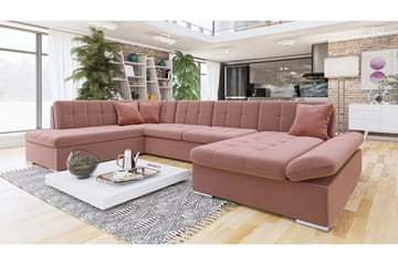 U-Vuodesohva Jampra Divaani Vasen - Rosa - Huonekalut - Sohva - Vuodesohva