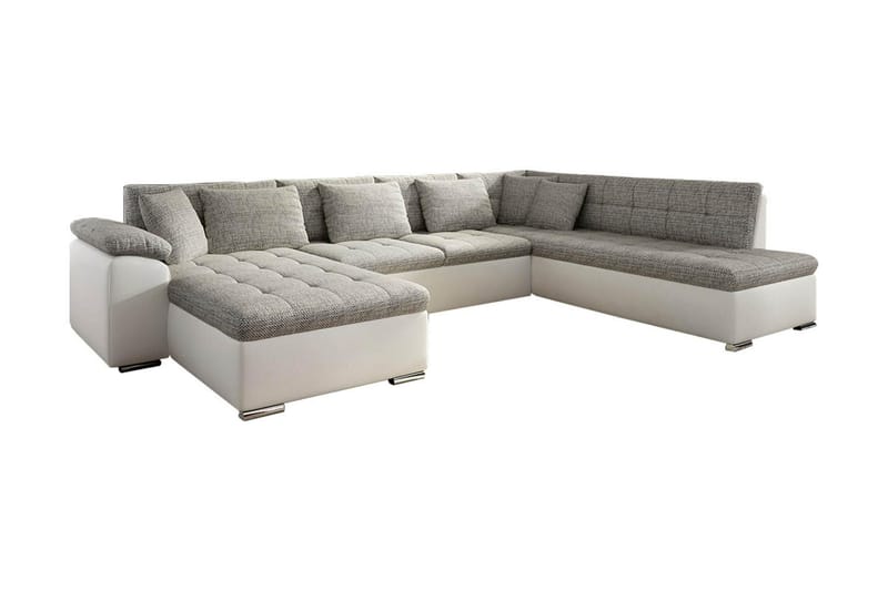 U-Vuodesohva Niko 350x205x76 cm - Beige/Harmaa - Huonekalut - Sohva - Vuodesohva