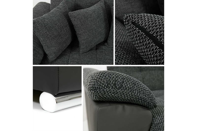 U-Vuodesohva Niko 350x205x76 cm - Harmaa - Huonekalut - Sohva - Vuodesohva