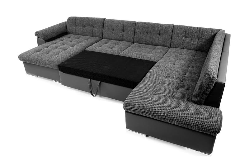 U-Vuodesohva Niko 350x205x76 cm - Harmaa - Huonekalut - Sohva - Vuodesohva