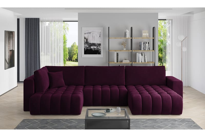 U-vuodesohva Robstown Divaani Oikea - Sininen - Huonekalut - Sohva - Vuodesohva