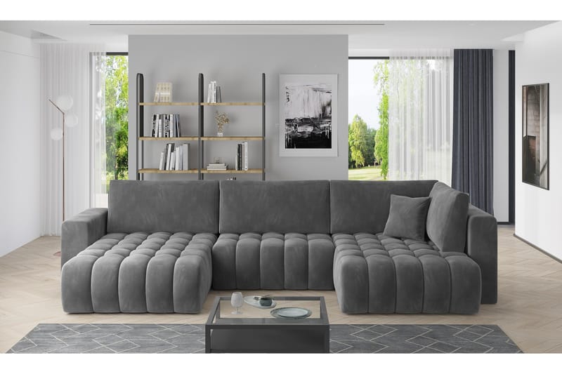 U-vuodesohva Robstown Divaani Vasen, Harmaa