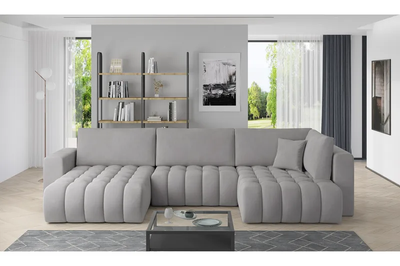 U-vuodesohva Robstown Divaani Vasen - Harmaa - Huonekalut - Sohva - Vuodesohva