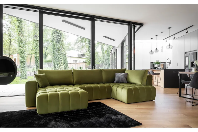 U-vuodesohva Robstown Divaani Vasen - Kulta - Huonekalut - Sohva - Vuodesohva