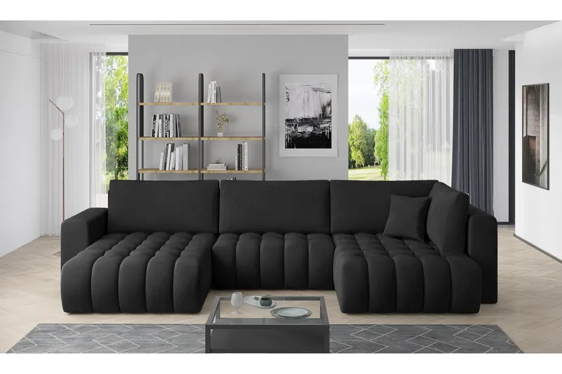 U-vuodesohva Robstown Divaani Vasen - Tummanharmaa - Huonekalut - Sohva - Vuodesohva