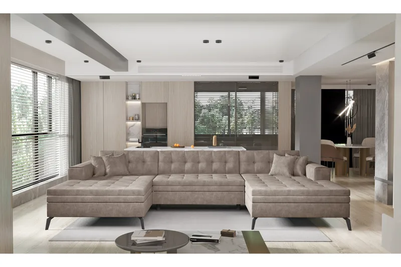 U-vuodesohva Somerville Tupladivaani, Beige