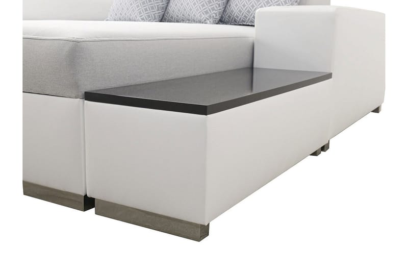 U-vuodesohva Zane Divaani Oikea - Valkoinen/Vaaleanharmaa - Huonekalut - Sohva - Vuodesohva