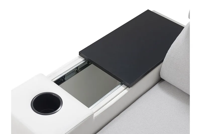 U-vuodesohva Zane Divaani Oikea - Valkoinen/Vaaleanharmaa - Huonekalut - Sohva - Vuodesohva